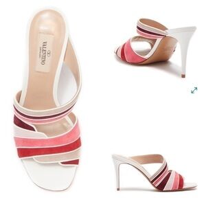 New Valentino Garavani Deco Suede Sandals